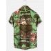 Men's Tiki Tropical Hawaiian Short Sleeve Shirt